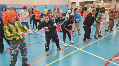 Actiefoto tijdens danstraining